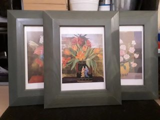 3 Cuadros de madera con cristal