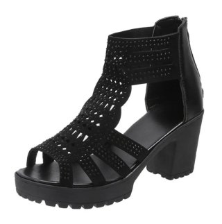 Sandalias Romanas Negras Talla Pequeña