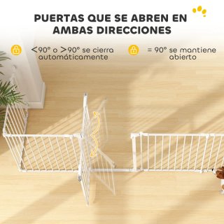 Barrera seguridad plegable blanca