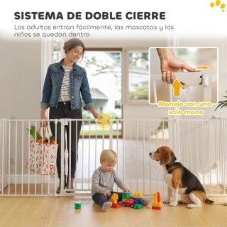 Barrera seguridad plegable blanca