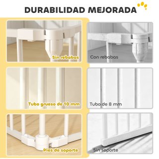 Barrera seguridad plegable blanca