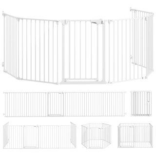 Barrera seguridad plegable blanca