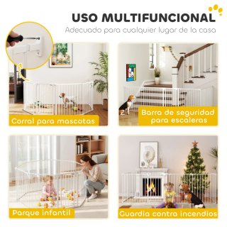 Barrera seguridad plegable blanca