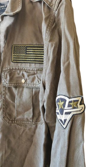 Camicia Only cargo militare con patch