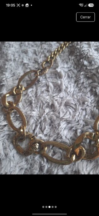 Collar dorado Cortefiel eslabones grandes.Nuevo.