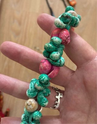 Collana Messicana Intarsi Legno e Brasiliana