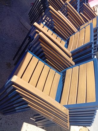 Sillas de jardín/terraza metal y madera