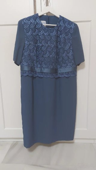 Vestido fiesta señora azul