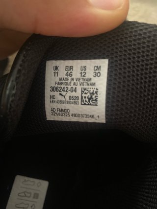 Zapatos Puma BMW Negro Blanco