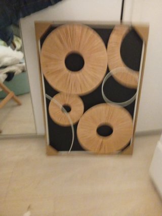 Decorazione murale cerchi intrecciati