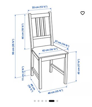 Sillas de madera negras Ikea (2 unidades)