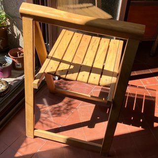 Conjunto 2 Sillas Plegables Balcón Madera