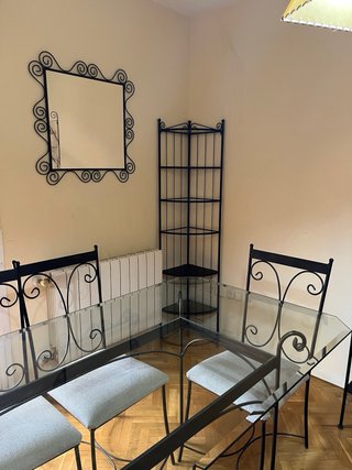 Conjunto comedor forja y cristal - Septiembre-50€