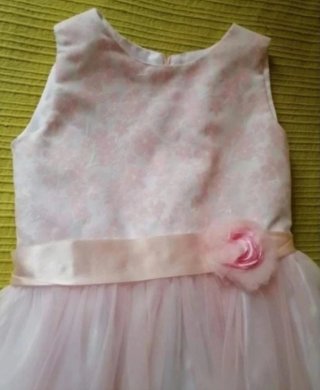 Vestido rosa cerimónia