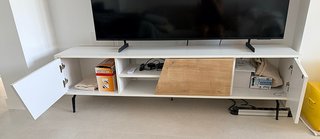 Mueble TV Fiona 180cm Blanco/Roble