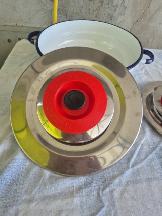 Coperchio Magic Cooker Rosso e Argento