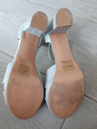 Sandalias fiesta plateadas T.38