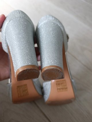 Sandalias fiesta plateadas T.38