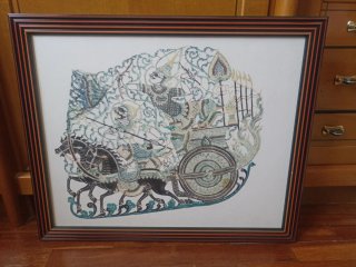 Cuadro de ganchillo artesanal