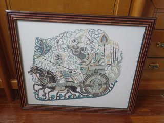 Cuadro de ganchillo artesanal
