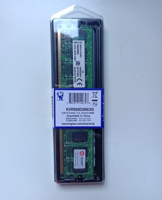 Kingston 2GB DDR2 KVR800D2N6 PC2-6400 Memoria Ram