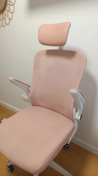 Silla de oficina ergonómica rosa