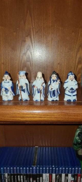 Figuras Sabios Chinos Porcelana