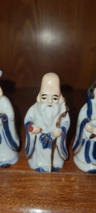 Figuras Sabios Chinos Porcelana