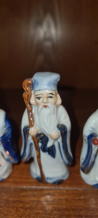 Figuras Sabios Chinos Porcelana