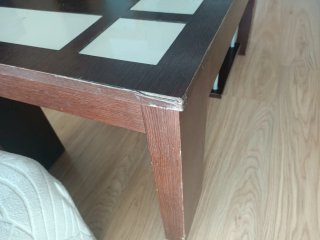 Sofá de piel beige 210x100