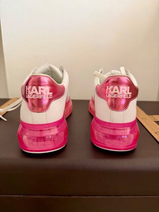 Karl Lagerfeld Kapri Zapatillas Blancas y Rosas