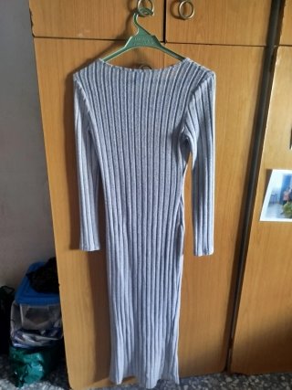 Vestido largo gris La Gargo Talla única
