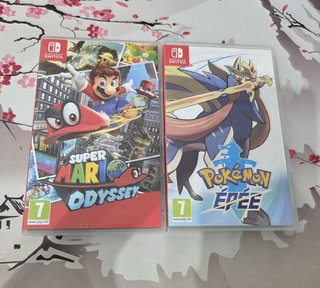Super Mario Odyssey y Pokémon Espada switch