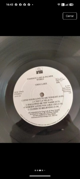 2LP Vinilo Emerson Lake & Palmer - Works Vol. 1
