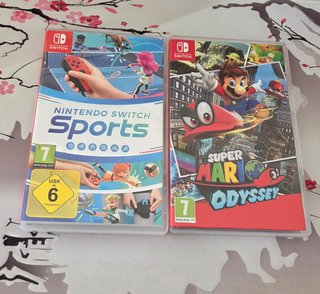 Nintendo Switch Sports y Super Mario Odyssey