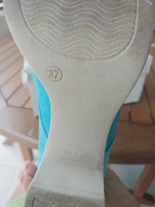Stivaletti donna camoscio turchese taglia 37