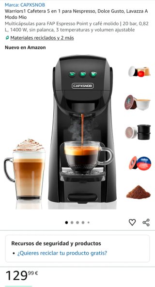 Cafetera CAPXSNOB 5 en 1