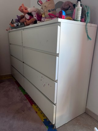 2 Comodini Bianchi Ikea 80x100x48 cm