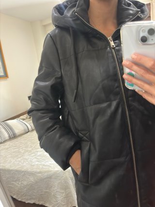 Chaquetón acolchado Zara negro
