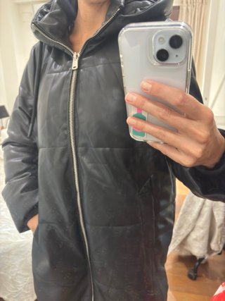 Chaquetón acolchado Zara negro