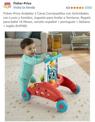 Andador Correpasillos Fisher-Price 2 Caras