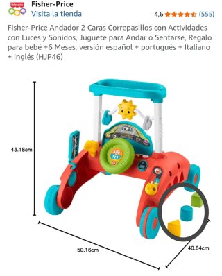 Andador Correpasillos Fisher-Price 2 Caras