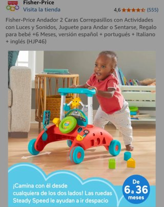 Andador Correpasillos Fisher-Price 2 Caras