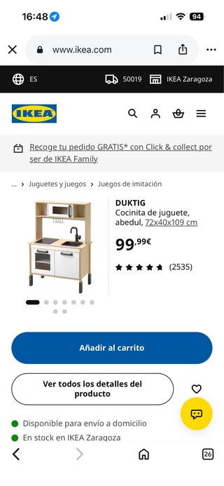 Cocinita de madera IKEA