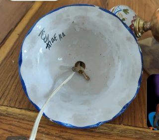 Lámpara colgante cerámica decorada