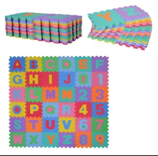 Alfombra Puzzle Números y Letras 36 Piezas