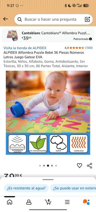 Alfombra Puzzle Números y Letras 36 Piezas