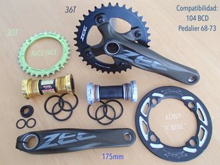 Bielas Shimano-ZEE FC-M640 +RaceFace +K-NINE