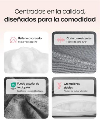 Cojín Maternidad Embarazo Gris XXL