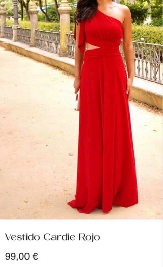 Vestido rojo invitada fiesta talla M/L Solo 1 uso